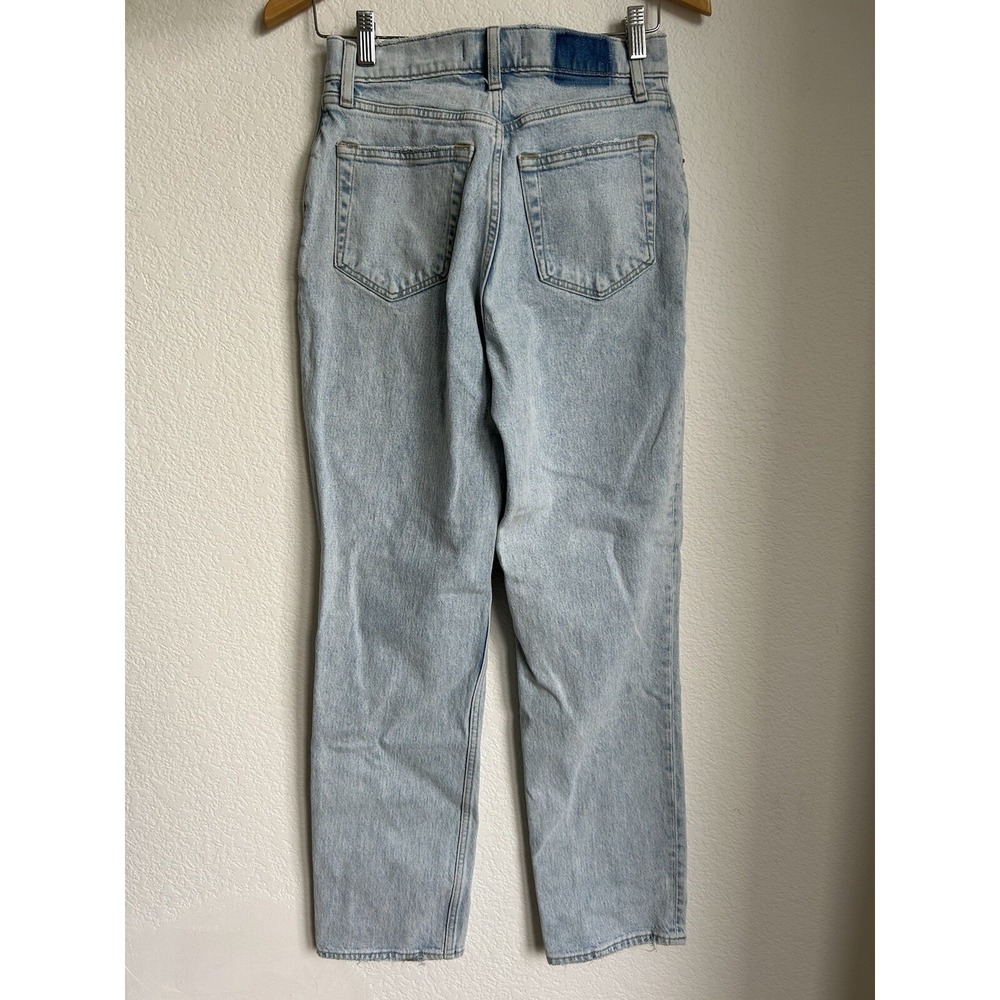 Abercrombie & Fitch Jeans Womens 27/4R Light Blue Curve Love 90s Straight Cross - Picture 7 of 14
